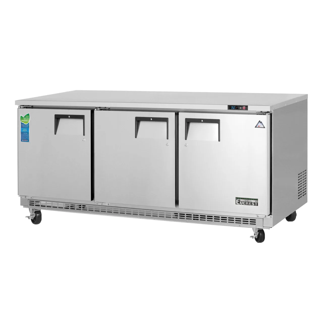 Everest ETBR3 71″ Three Section Undercounter Refrigerator w/ 3 Doors, 22 cu. ft.