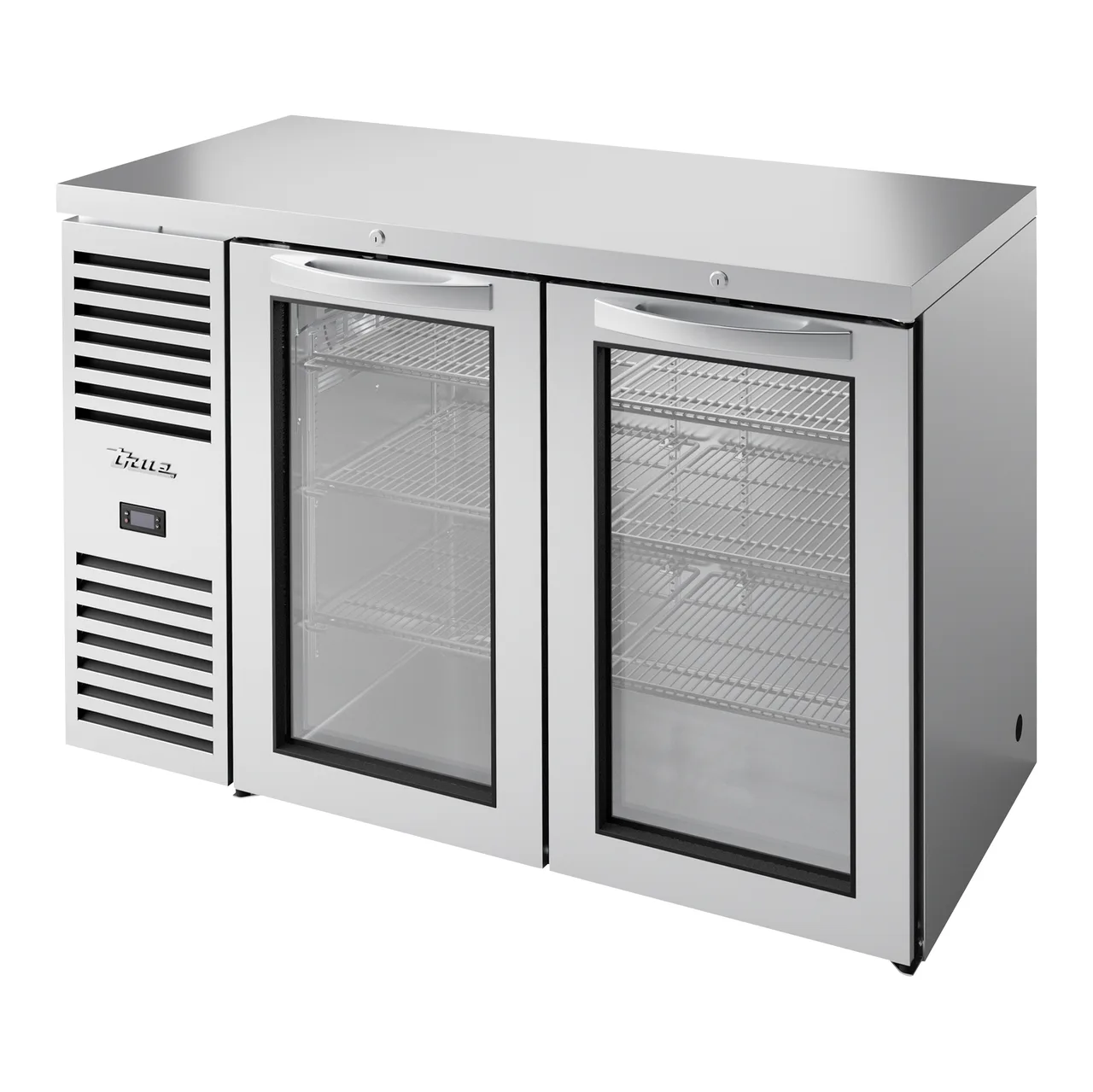 True TBR52-RISZ1-L-S-GG-1 Stainless Steel 52″ 2 Swing Glass Door Back Bar Refrigerator w/ LED