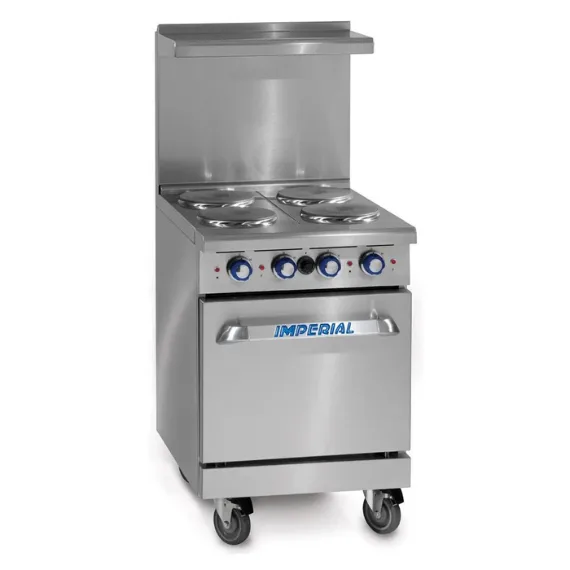 Imperial IR-4-E 24″ Space Saver Electric Range with 4 Round Plates and 20″ Oven