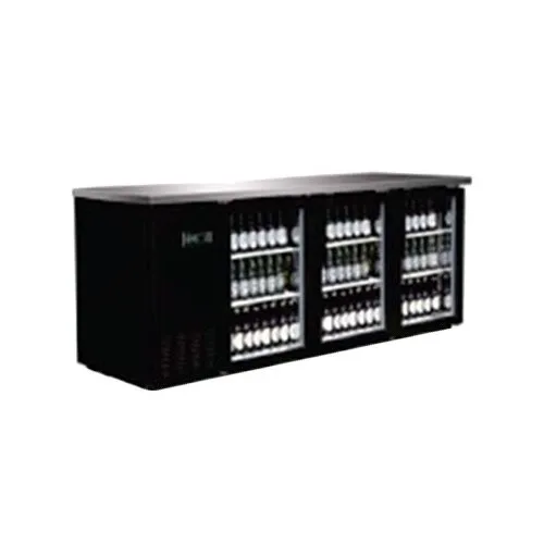 Serv-Ware BB4-24G-HC 73″ 3 Section Back Bar Cooler with Glass Door
