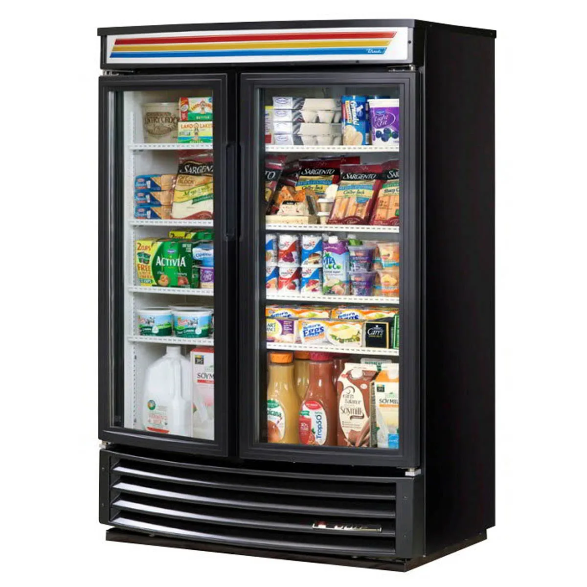True GDM-35SL-RF-HC-LD 39″ Slim Line Radius Front Glass Door Refrigerated Merchandiser