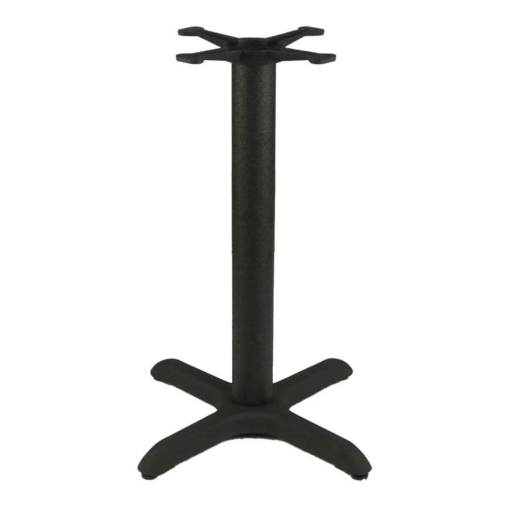 American Tables & Seating 3 Piece Dining Height Table Base Kit – 3″ Column, 22″ x 22″ Base Spread, Black (T2222)