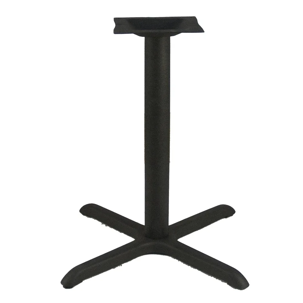 American Tables & Seating 2 Piece Dining Height Table Base Kit – 3″ Column, 30″ x 30″ Base Spread, Black (T3030M)