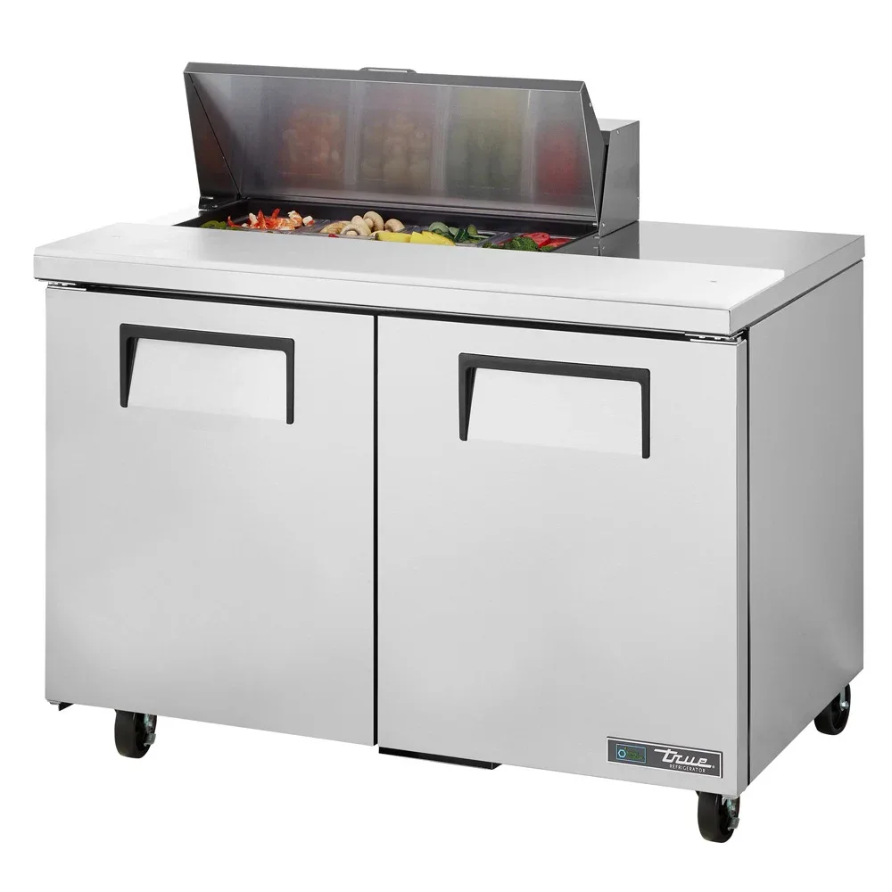 True TSSU-48-08-HC 48″ TSSU Series Sandwich/Salad Prep Table w/ Refrigerated Base, 115v