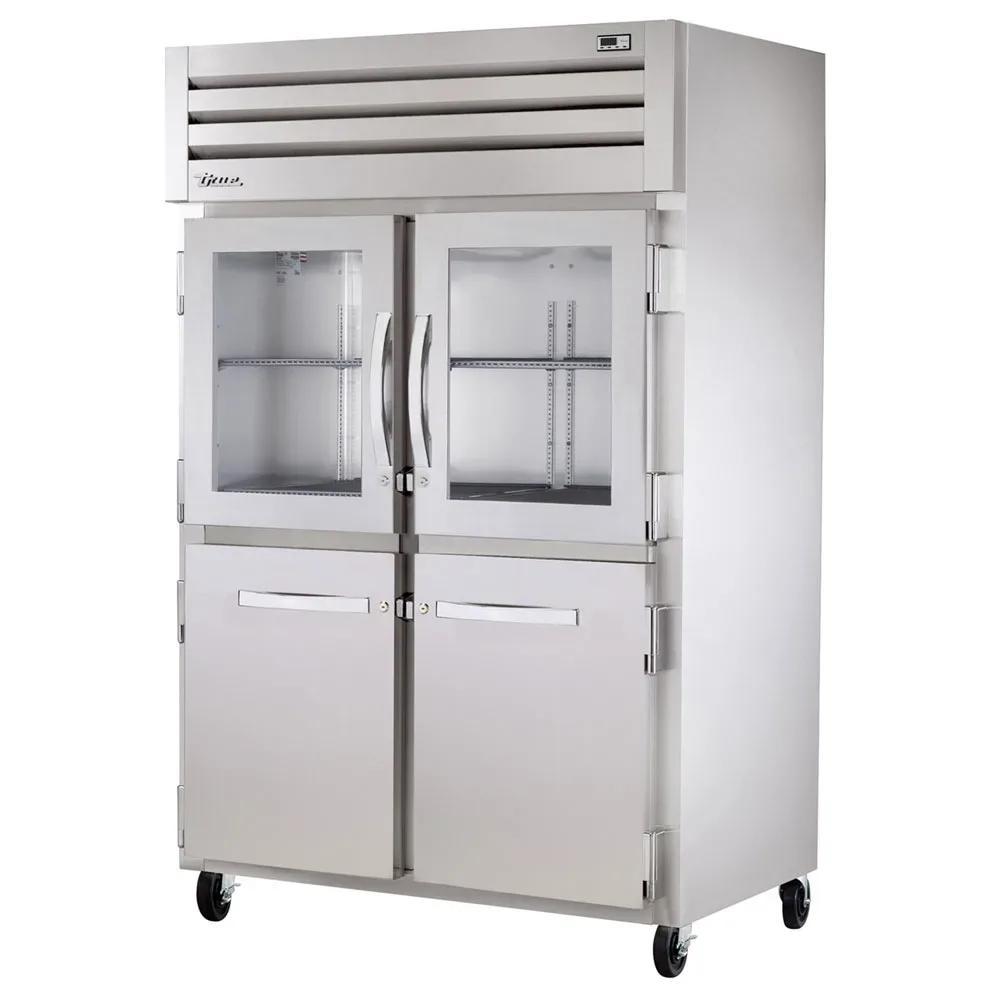 True STA2R-2HG/2HS-HC 52 3/5″ Two Section Reach In Refrigerator, (2) Glass Doors, (2) Solid Doors, Left/Right Hinge, 115v