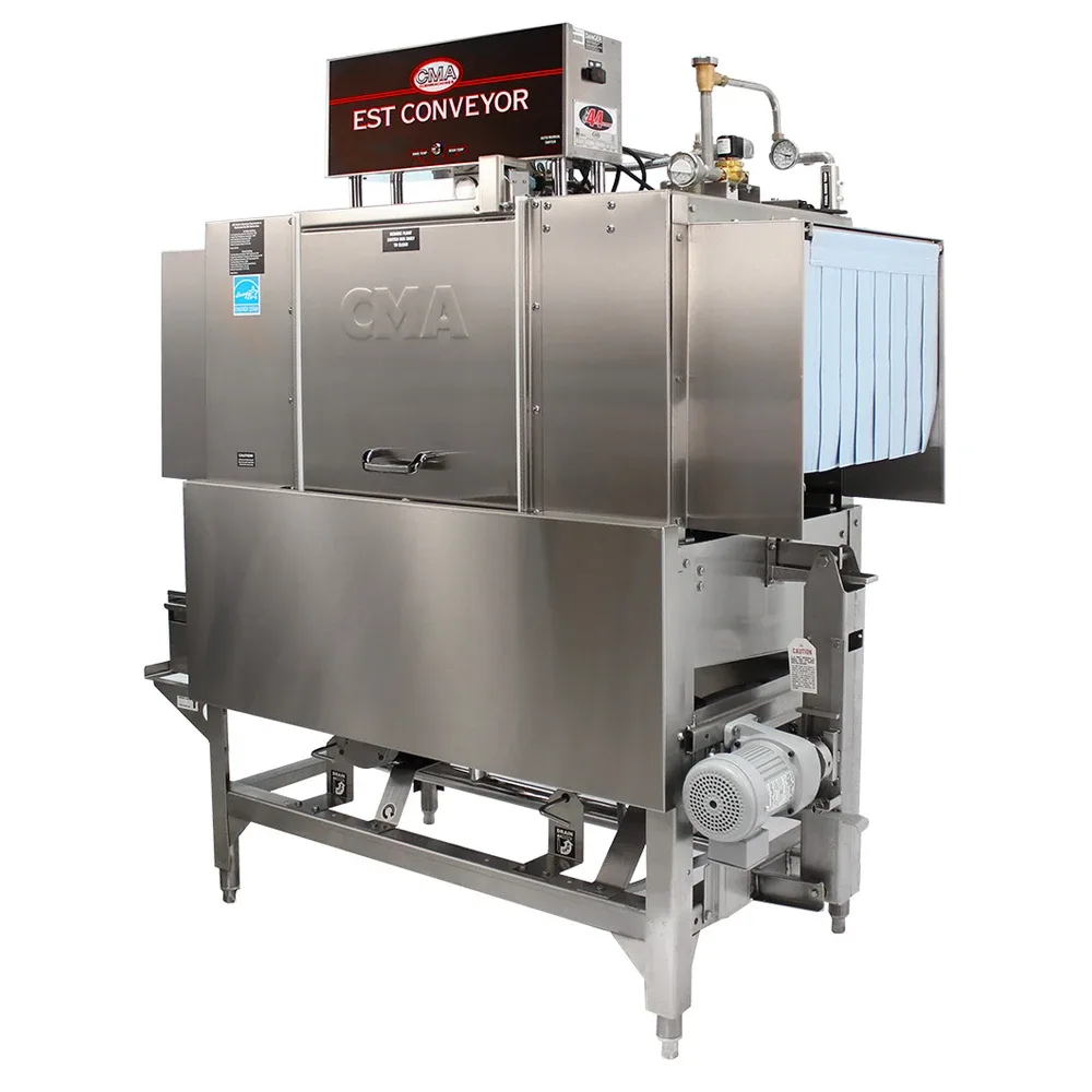 CMA Dishmachines EST-44  Dual Temp Conveyor Dishwasher – 249 Racks Per Hour, 208v/3ph