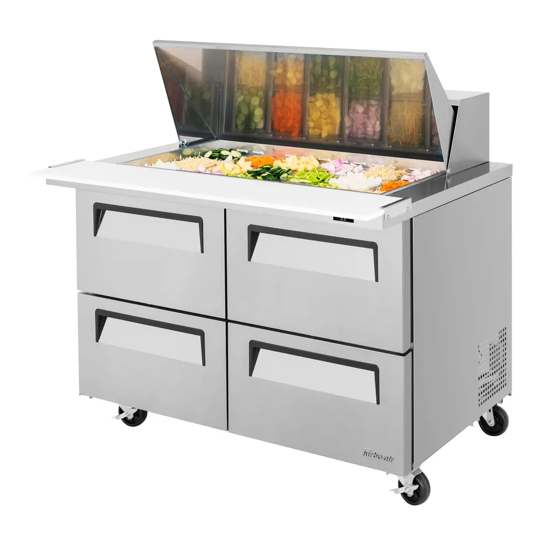 Turbo Air TST-48SD-18-D4-N 48″ Mega Top Sandwich/Salad Prep Table w/ 4 Drawers, 18 Pans