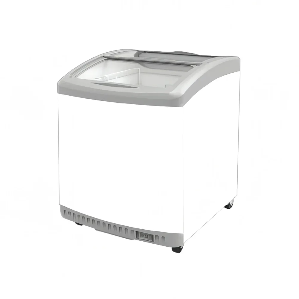 Excellence Industries 24 5/8″ Mobile Ice Cream Freezer w/ 2 Basket Capacity – White, 115v