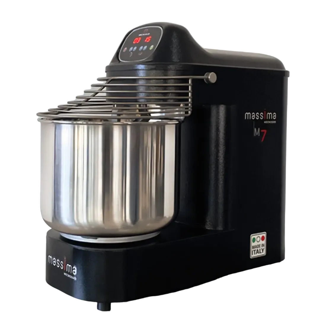 AMPTO MASSIMA M7 Countertop Spiral Mixer with 10,5 qt Fixed Bowl, 15.4 lbs Dough Capacity, 1/2 hp