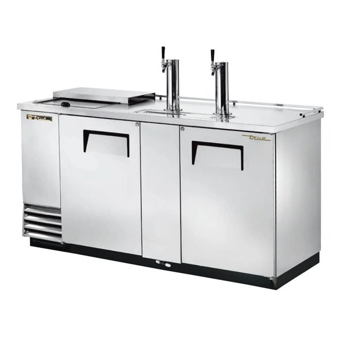 True TDD-3CT-S-HC 69″ Solid Door Direct Draw Beer Dispenser with 2 Taps & 3 Keg Capacity