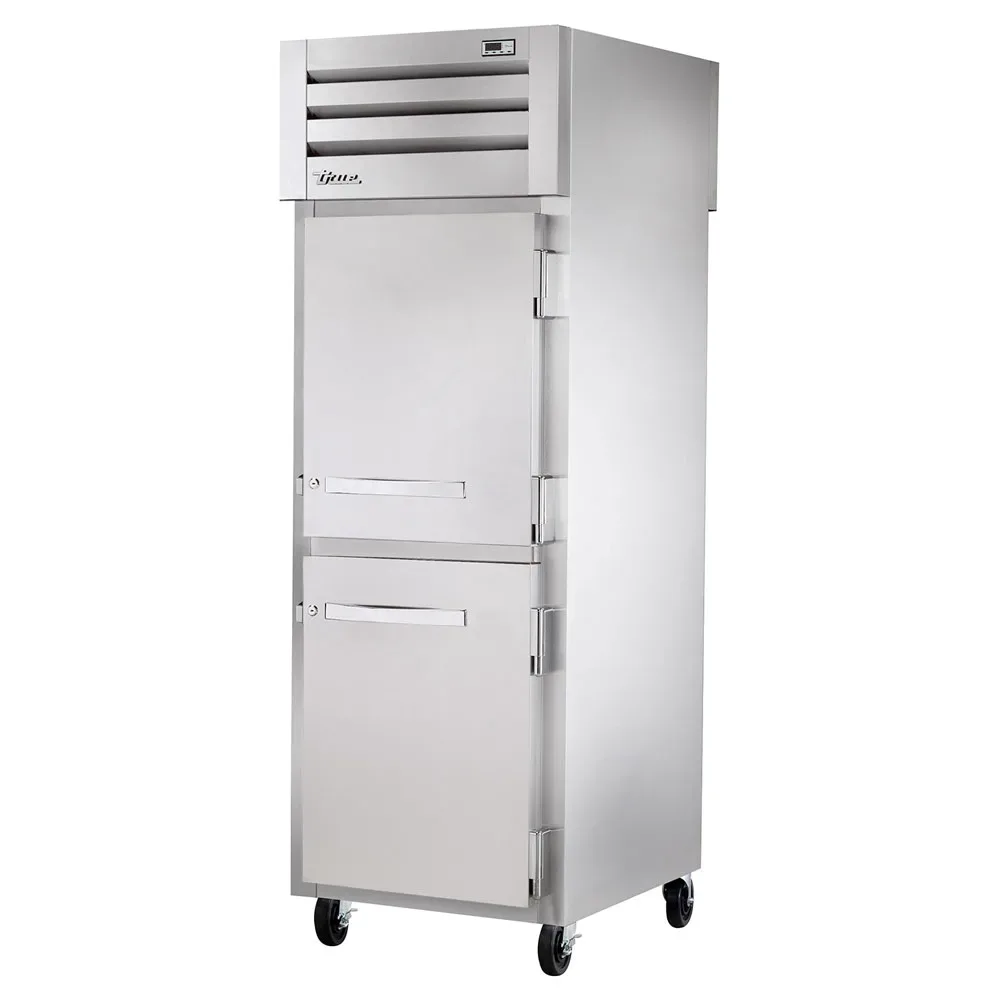 True STR1RPT-2HS-1G-HC 27 1/2″ One Section Pass Thru Refrigerator, (1) Glass Door, (2) Solid Doors, Right Hinge, 115v