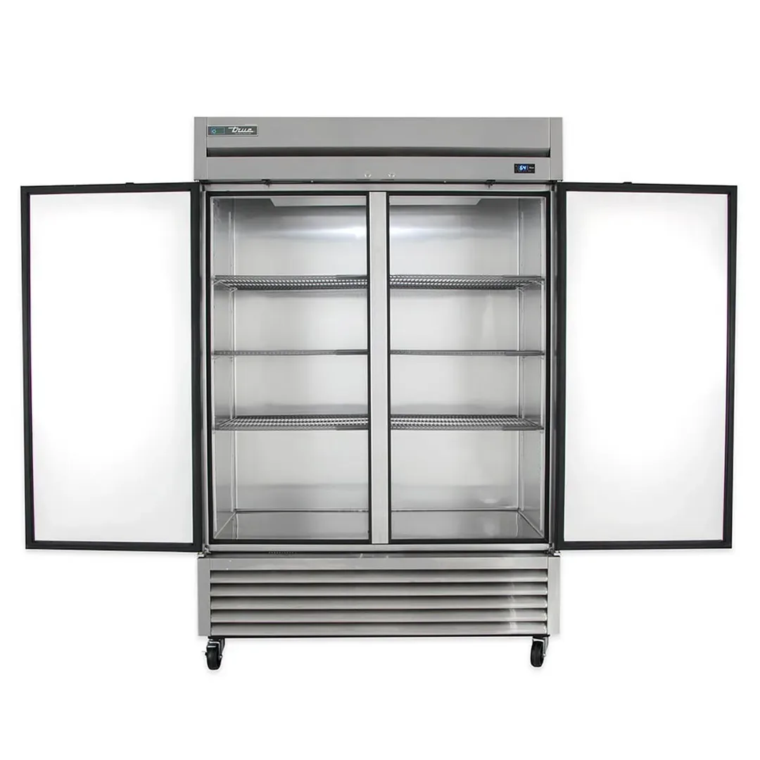True T-49-HC 54″ Two Section Reach-In Refrigerator w/ 2 Solid Doors, Bottom Mount, Stainless Steel Front-Aluminum Sides 4