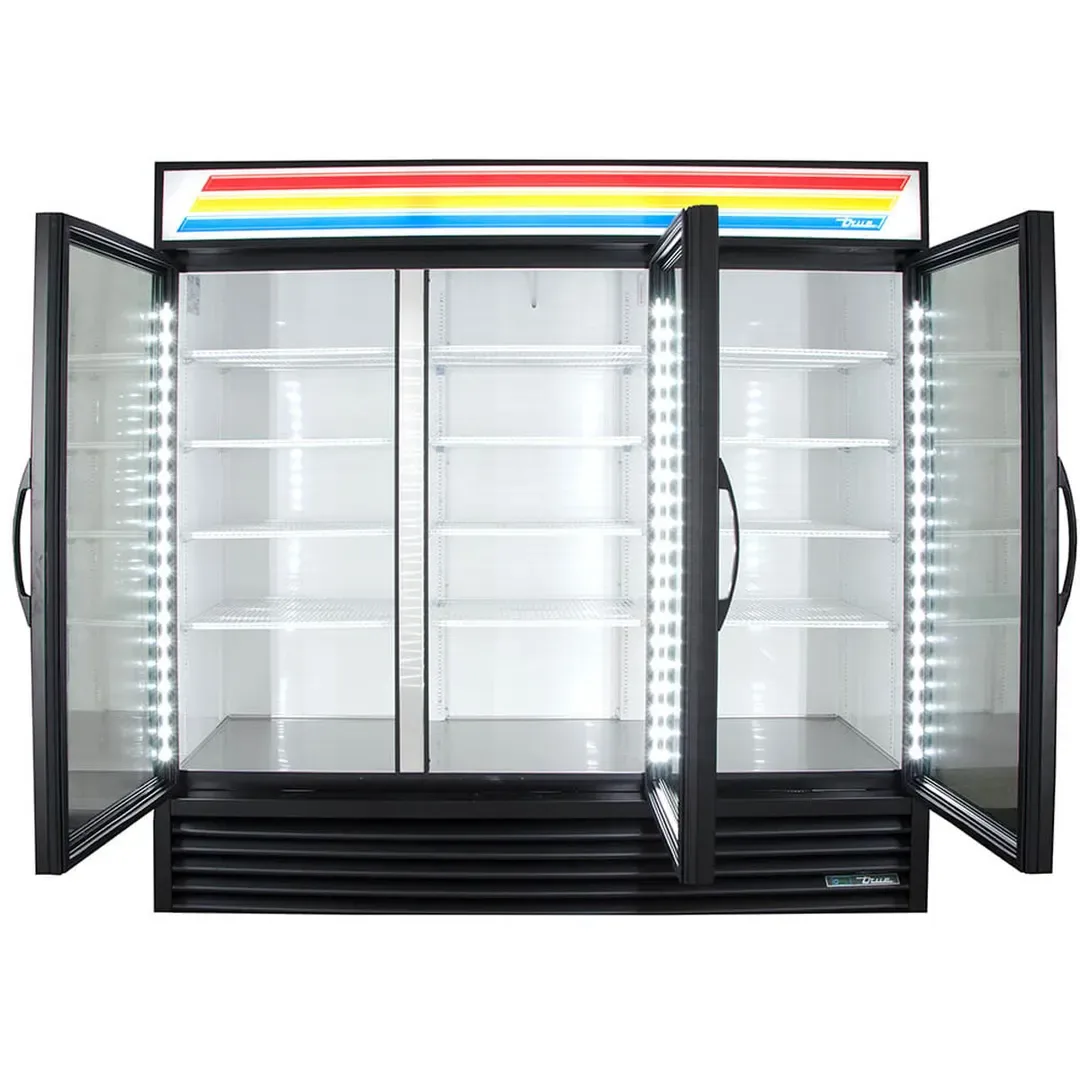 True GDM-72-HC~TSL01 78″ 3-Section Glass Swing Door Refrigerated Merchandiser 3