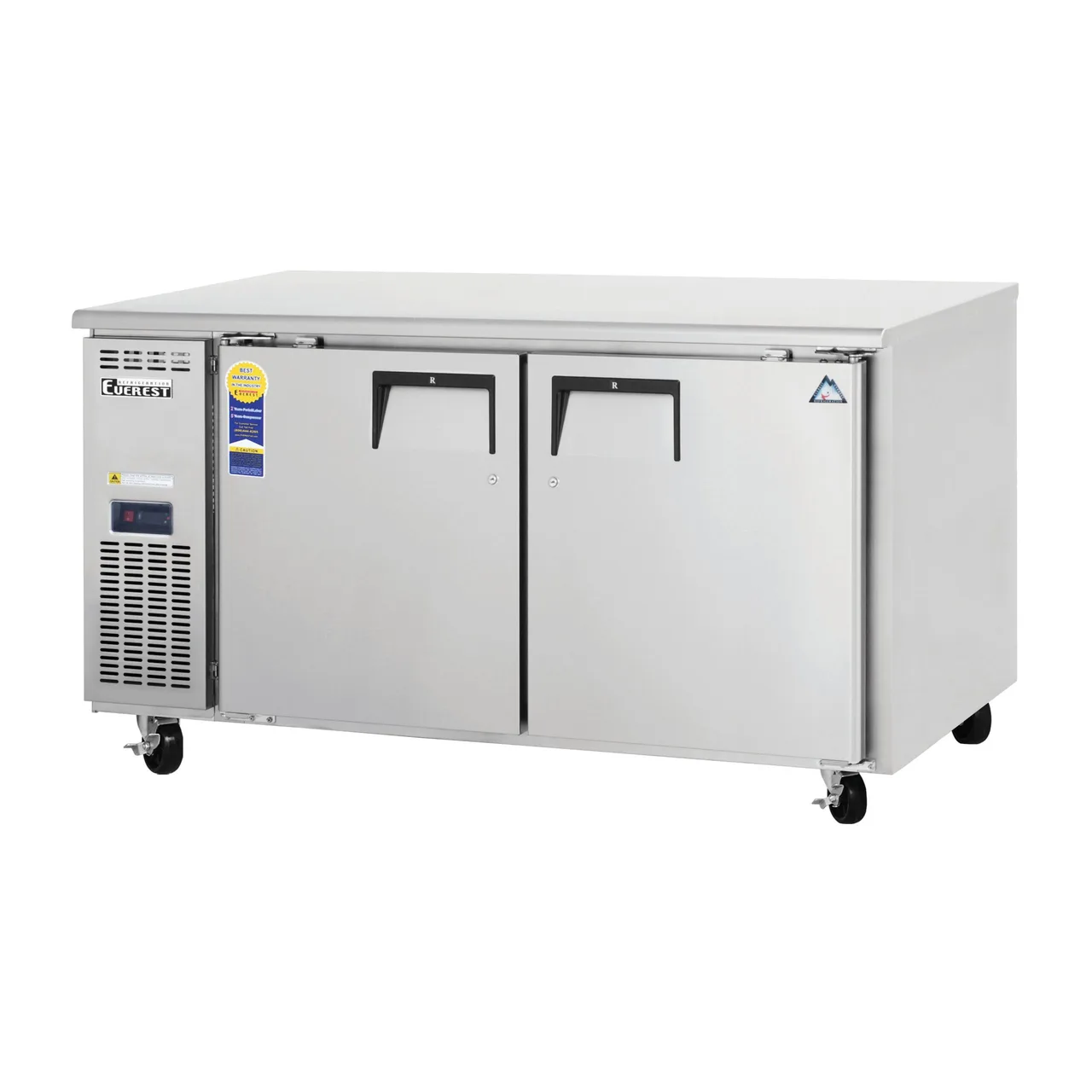 Everest ETWF2 59″ 2-Section Undercounter/Worktop Freezer w/ 2 Doors, 18 cu. ft.