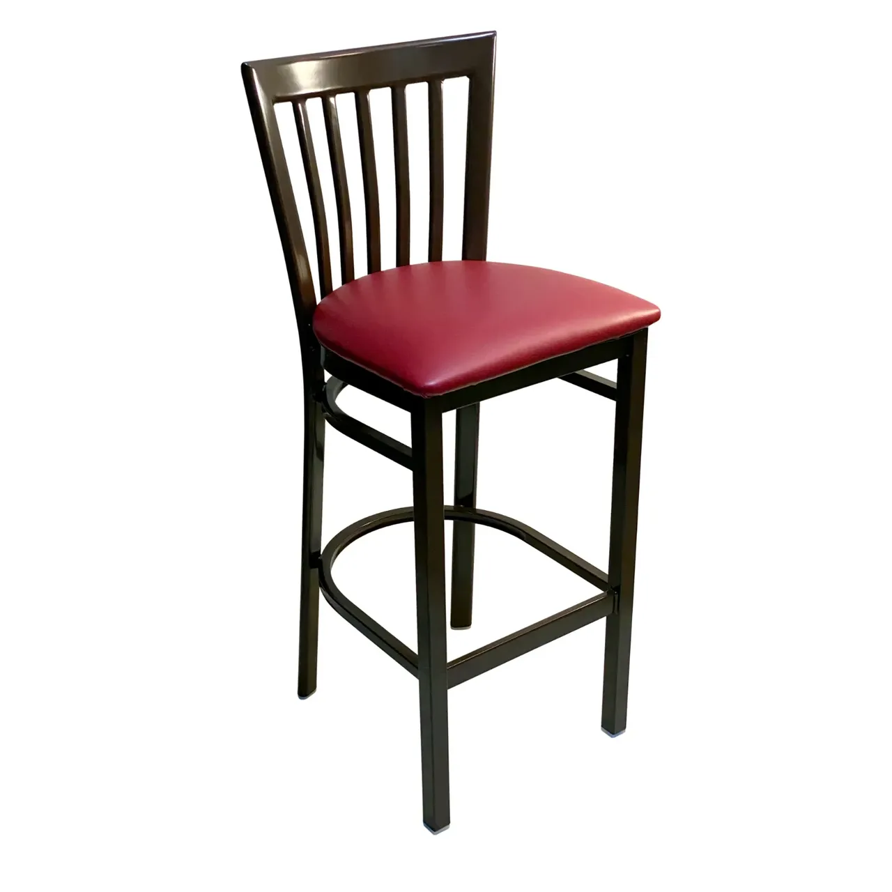 AAA Furniture Wholesale 327BS GR4 Bar Stool with 5-Slat Back and Upholstered Seat