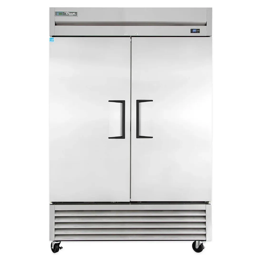 True T-49F-HC 54″ Two Section Reach-In Freezer w/ 2 Solid Doors, Stainless Steel Front Aluminum Sides