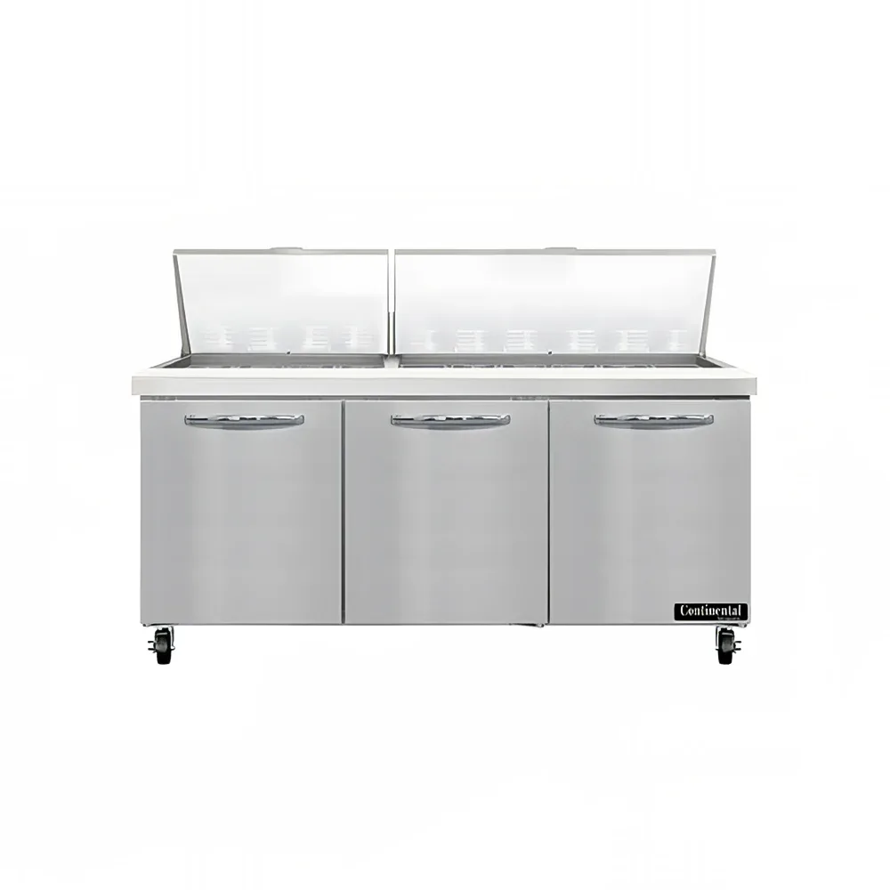 Continental SW72N30M 72″ Sandwich/Salad Prep Table w/ Refrigerated Base, 115v