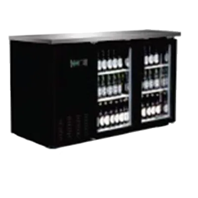 Serv-Ware BB3-24G-HC 61″ 2 Section Back Bar Cooler with Glass Door