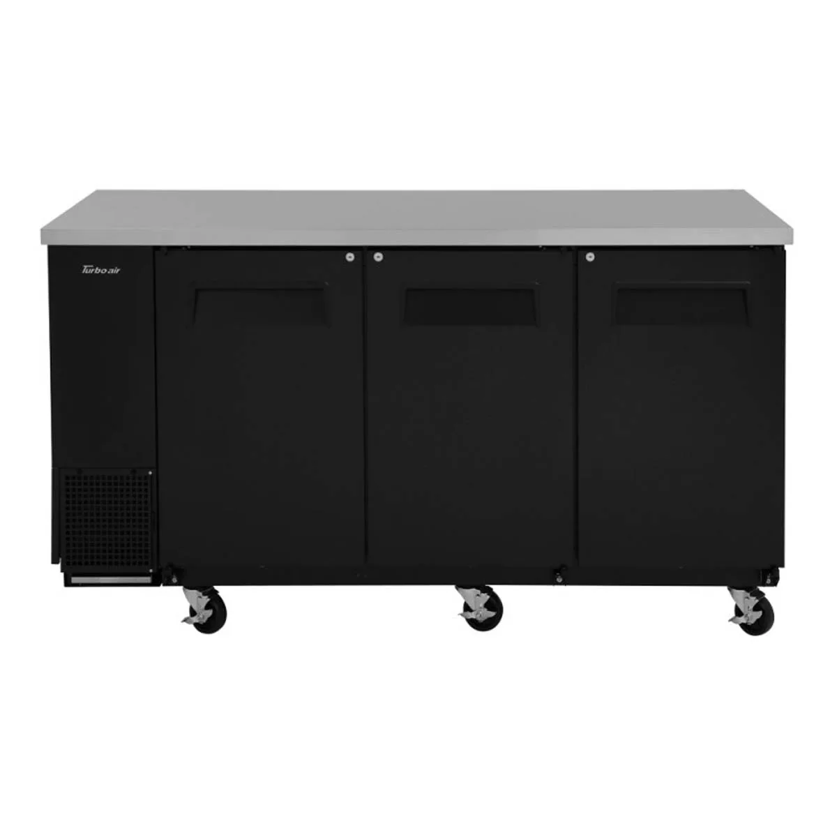 Turbo Air TBB-24-72SBD-N6 73″ Three Section Back Bar Cooler with Solid Door, 20.62 cu. ft.