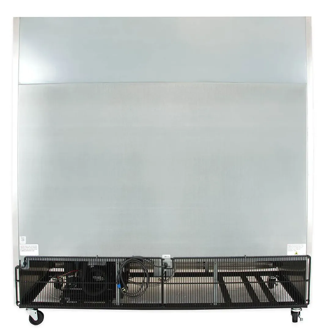 True T-72-HC 78″ Three Section Reach-In Refrigerator w/ 3 Solid Doors, Bottom Mount, Stainless Steel Front-Aluminum Sides 7