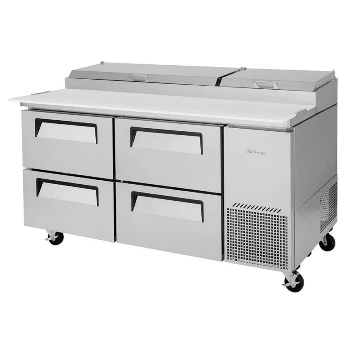 Turbo Air TPR-67SD-D4-N 67″ Refrigerated Pizza Prep Table w/ 4 Drawers, 20 cu. ft. 2