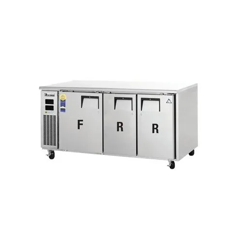 Everest ETRF3 71″ Undercounter/Worktop Refrigerator Freezer w/ 3 Doors, 14 (R) – 9 (F) cu. ft.