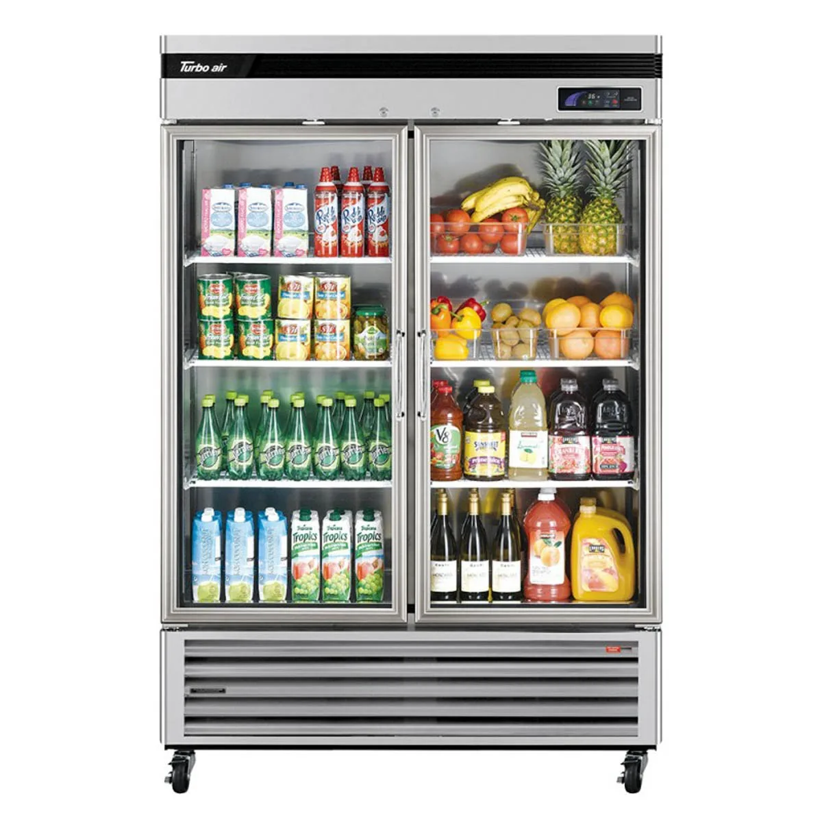 Turbo Air TSR-49GSD-N 54″ 2-Section Merchandiser Refrigerator w/ Glass Door, 44.14 cu. ft. 3