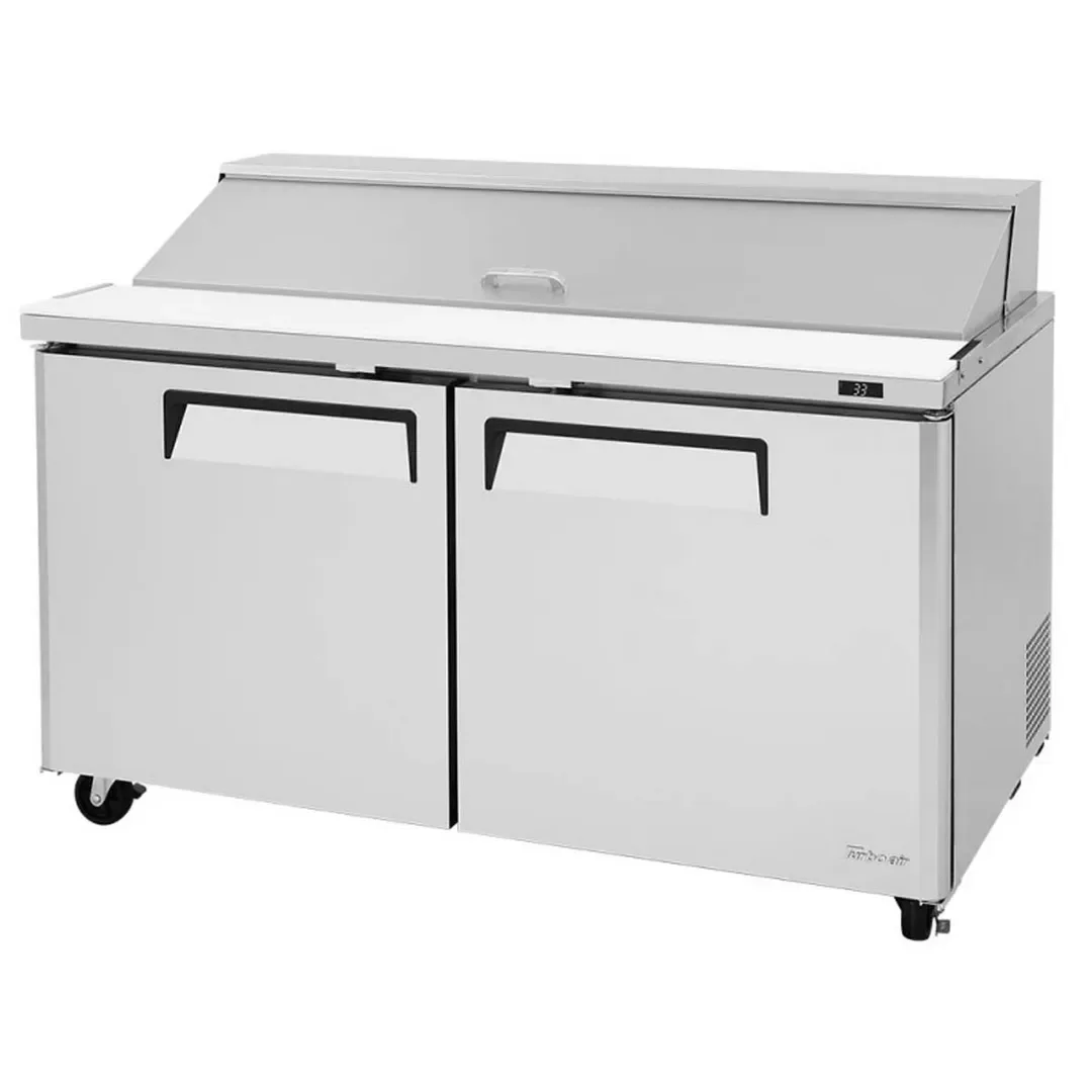 Turbo Air MST-60-N 60″ Two Section Sandwich / Salad Prep Table w/ 2 Doors, 16 Pans 3