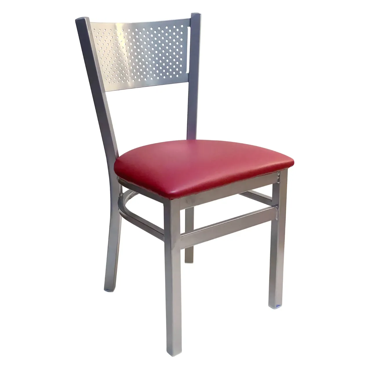 AAA Furniture Wholesale 317 GR4-SLV Indoor Side Chair with Upholstered Seat