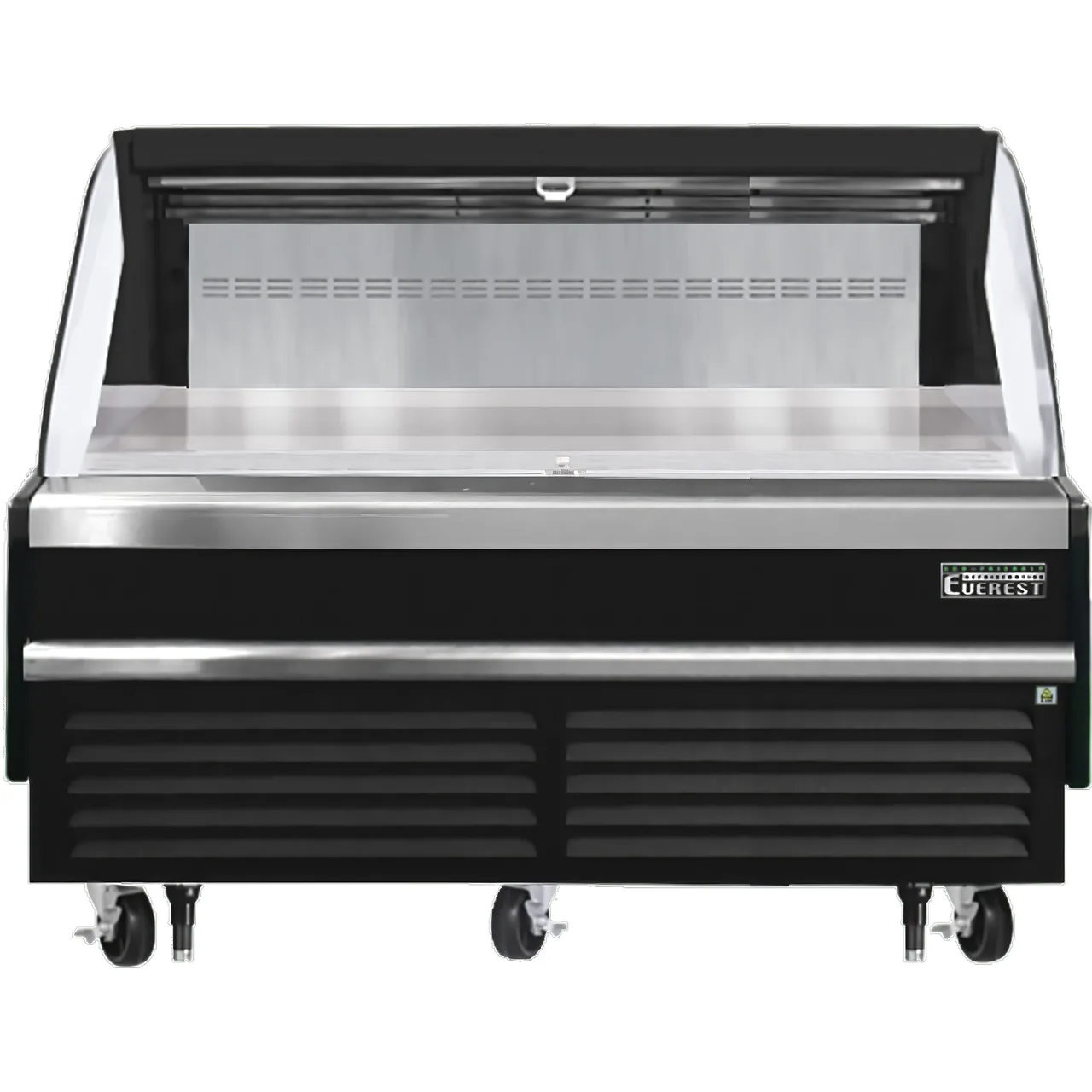 Everest EOMH-60-B-35-S 60″ Horizontal Open Air Merchandiser in Black, Deck Only, Open Curved, 9.3 cu. ft.