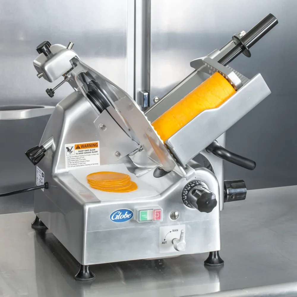 Globe G12A Automatic Meat & Cheese w/ 12″ Blade, Belt Driven, Aluminum, 1/2 hp 6