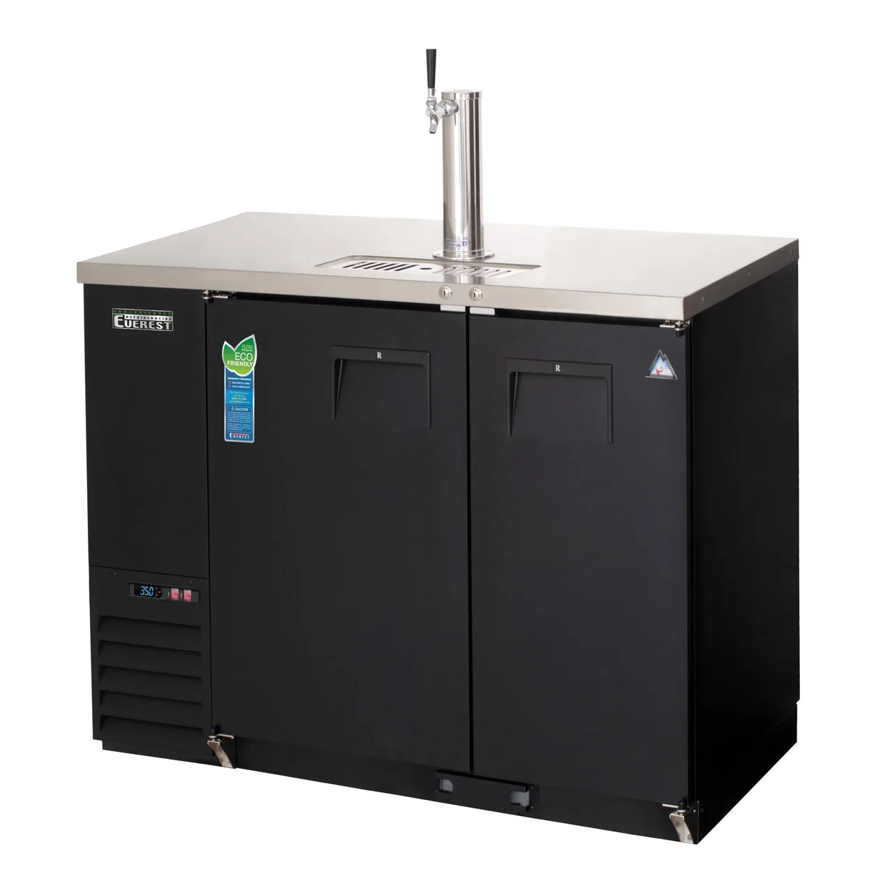 Everest EBDS2-BB-24 49″ Back Bar & Direct Draw Keg Refrigerator Combo, 1 Keg