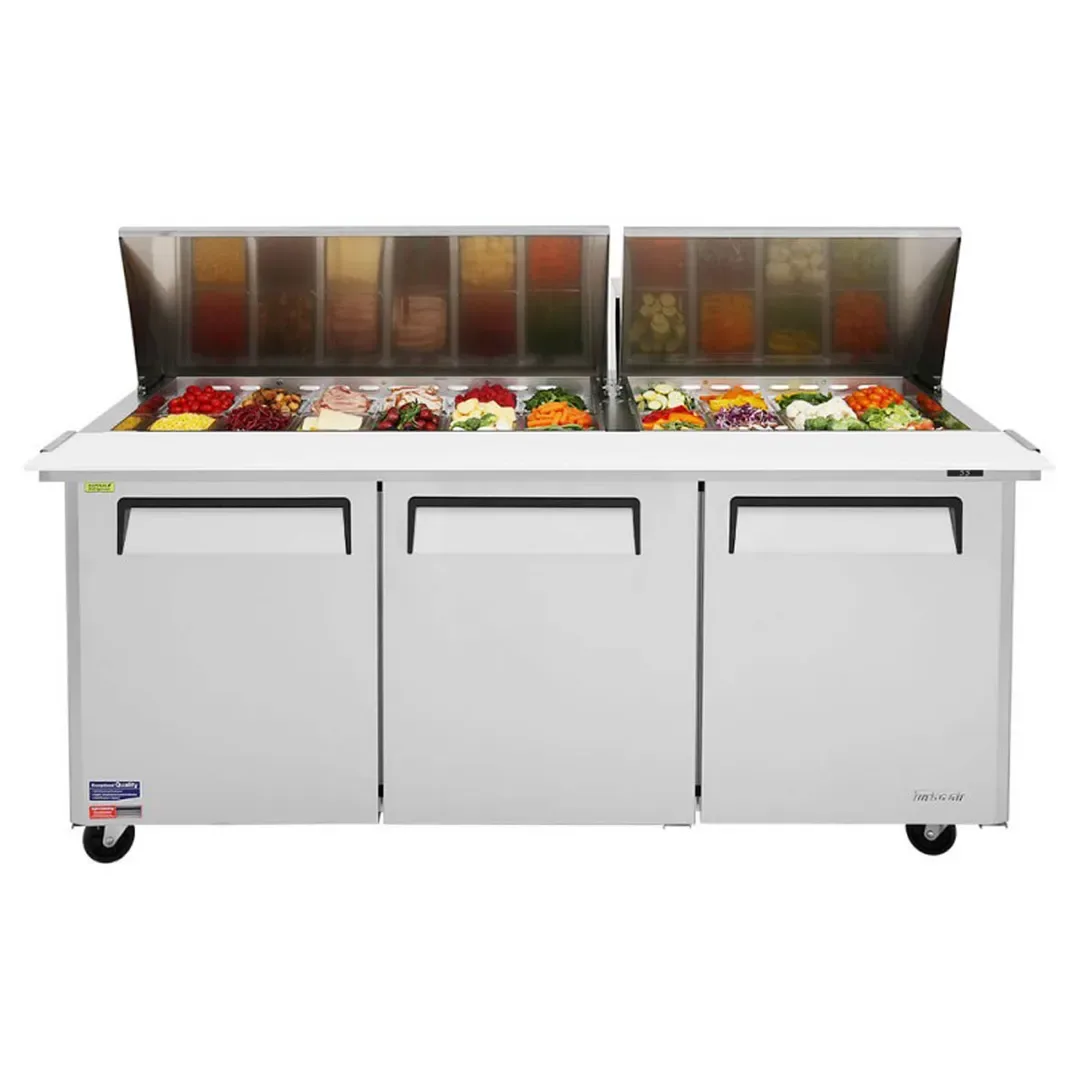 Turbo Air MST-72-30-N 72″ Mega Top Sandwich/Salad Prep Table w/ 3 Doors, 30 Pans 3