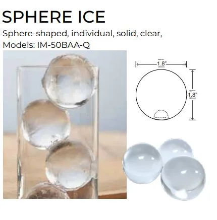 Hoshizaki IM-50BAA-Q 24 3/4″W Undercounter Ice Sphere Machine – 50 lbs/day, Air Cooled 7