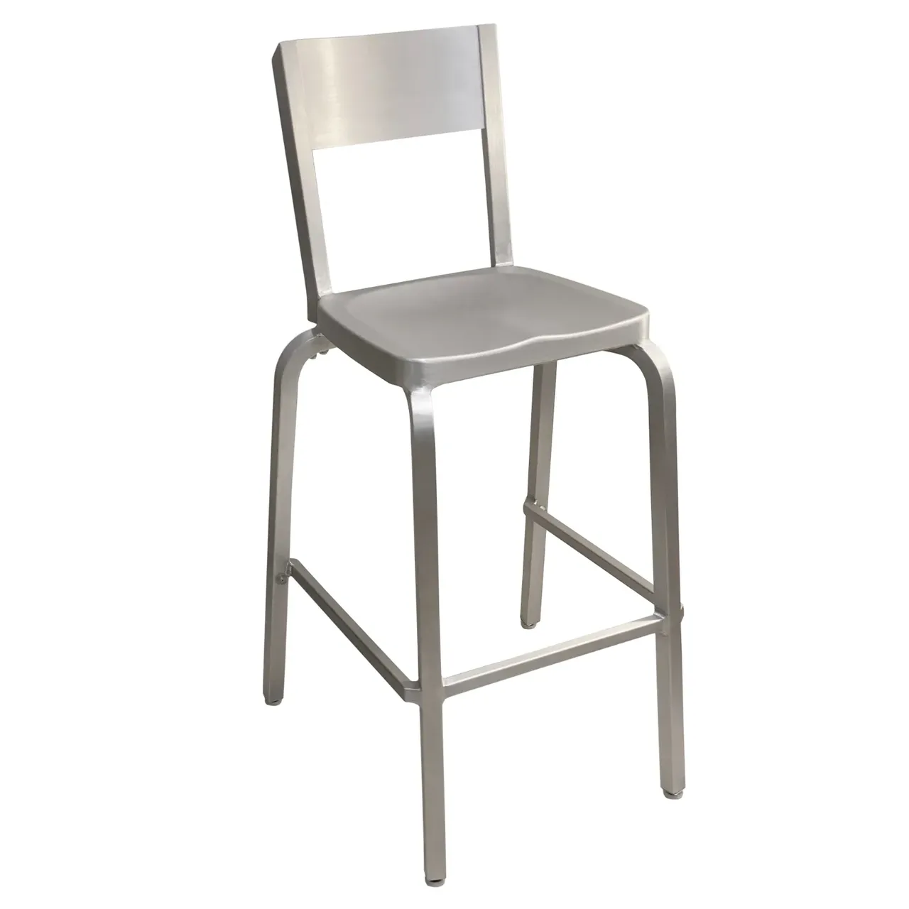 AAA Furniture Wholesale 804BS Aluminum Bar Stool with Aluminum Back & Seat (Quick Ship)