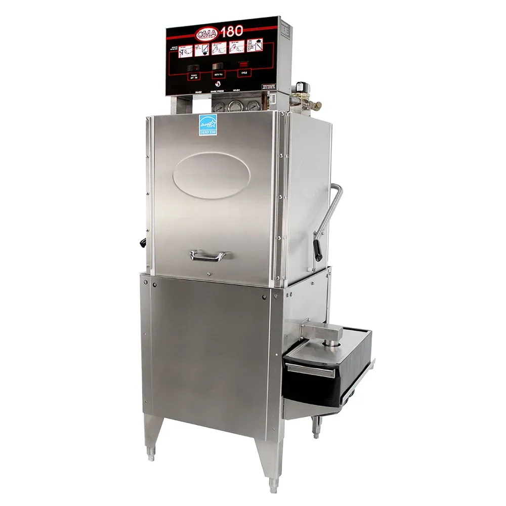 CMA Dishmachines CMA-180-TS High Temp Door Type Dishwasher w/ 60 Racks/hr Capacity, 240v/3ph