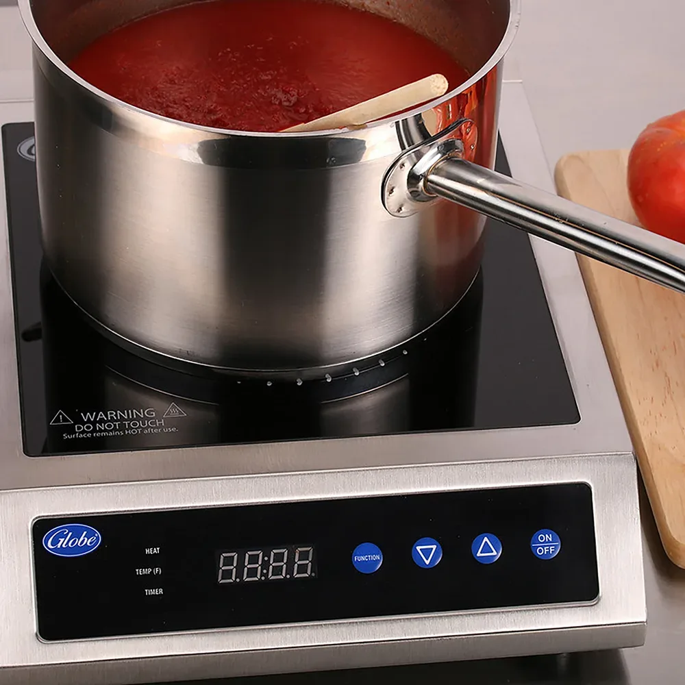 Globe GIR18 Countertop Induction Cooktop w/ (1) Burner, 120v 2