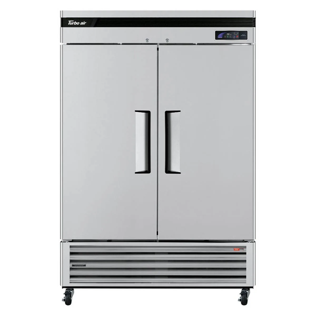 Turbo Air TSR-49SD-N6 54″ Two Section Super Deluxe Reach-In Refrigerator w/ 2 Solid Doors, Bottom Mount, 43 cu. ft.