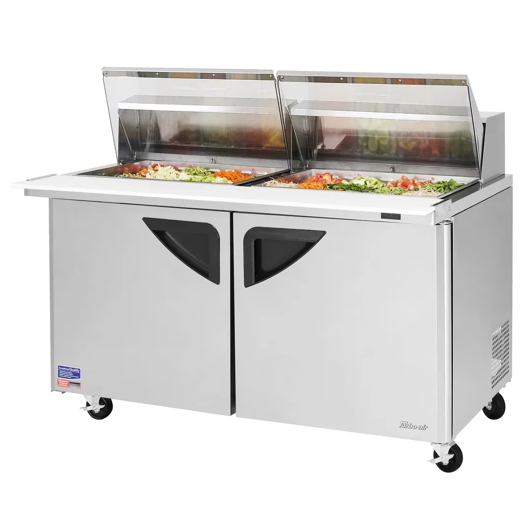 Turbo Air TST-60SD-24-N-CL 60″ Mega Top Sandwich/Salad Prep Table w/ 2 Doors, 24 Pans