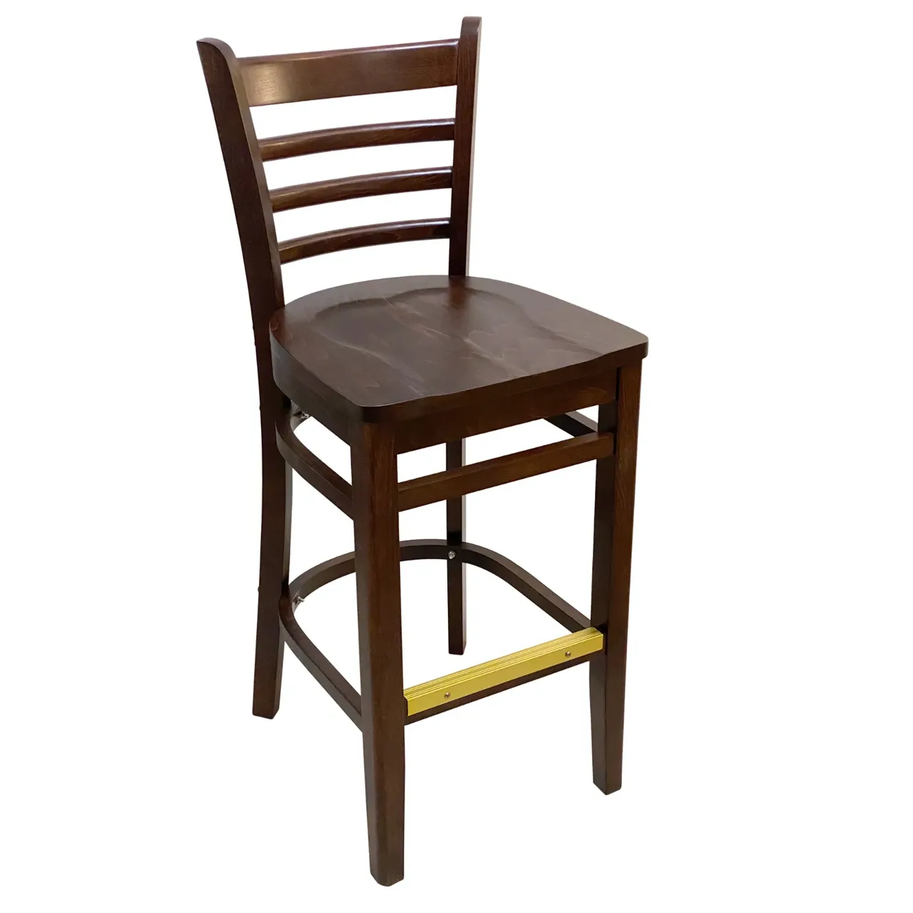 AAA Furniture Wholesale 411A-BS WS Bar Stool with Flared Ladder Back (Quick Ship)