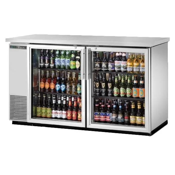 True TBB-24-60G-S-HC-LD 61″ Two Glass Swing Door Stainless Steel 24″ Back Bar Cooler w/ LED
