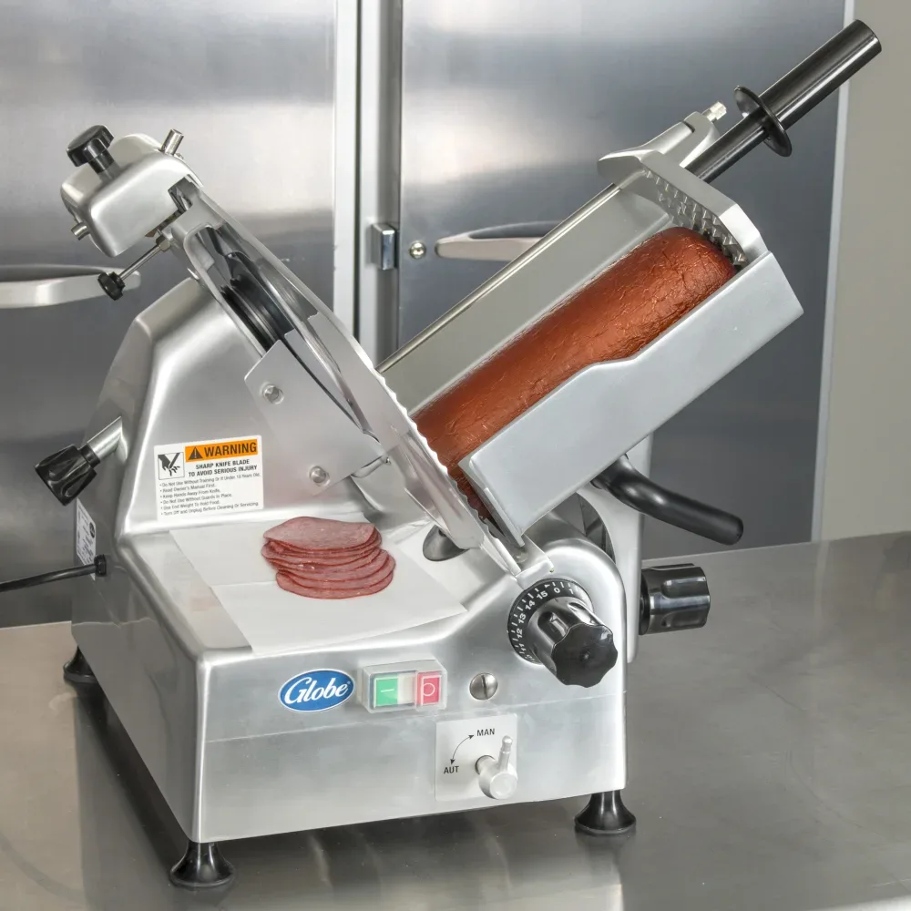 Globe G12A Automatic Meat & Cheese w/ 12″ Blade, Belt Driven, Aluminum, 1/2 hp 2