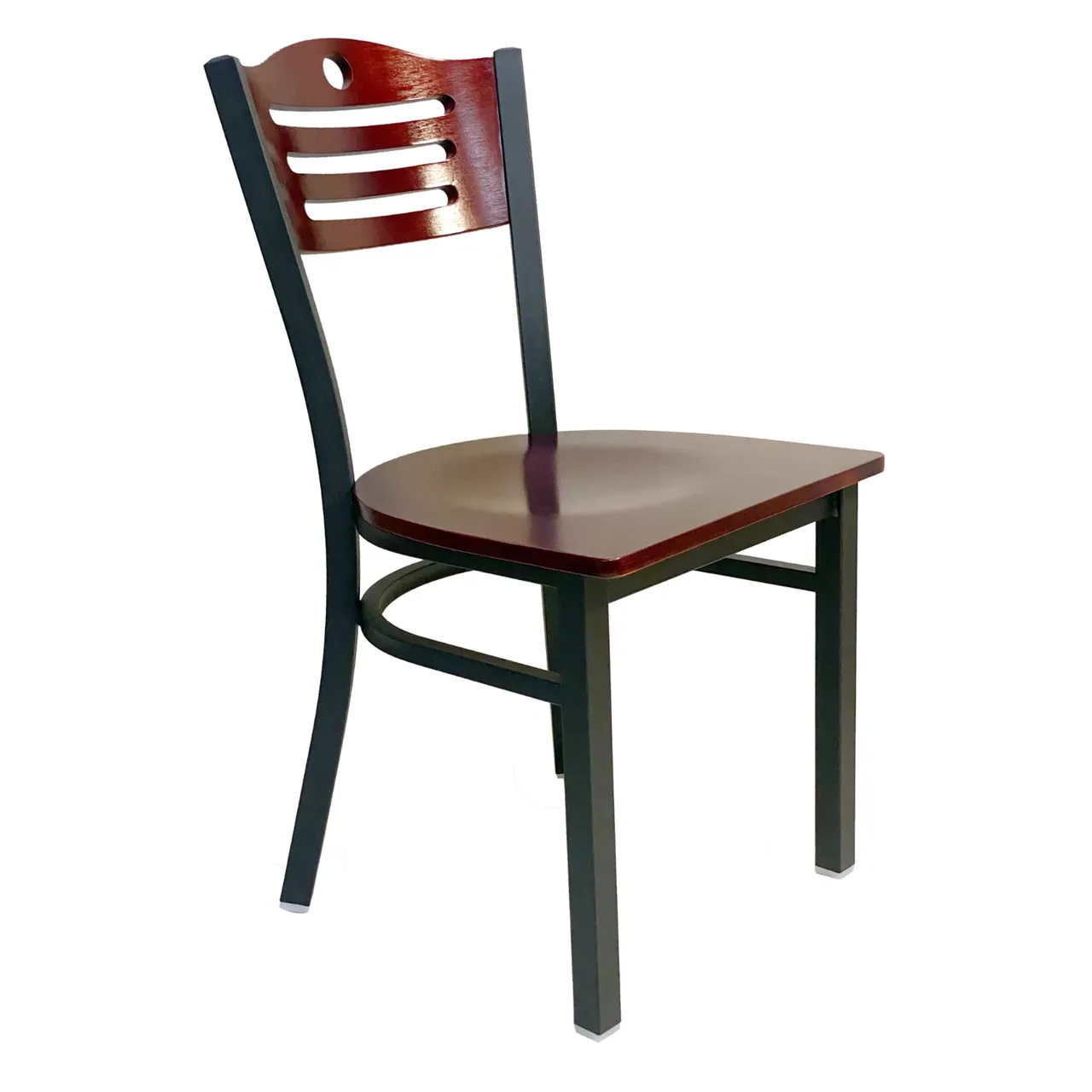 AAA Furniture Wholesale 315A WS Indoor Side Chair with Wood Back, Black (Quick Ship)