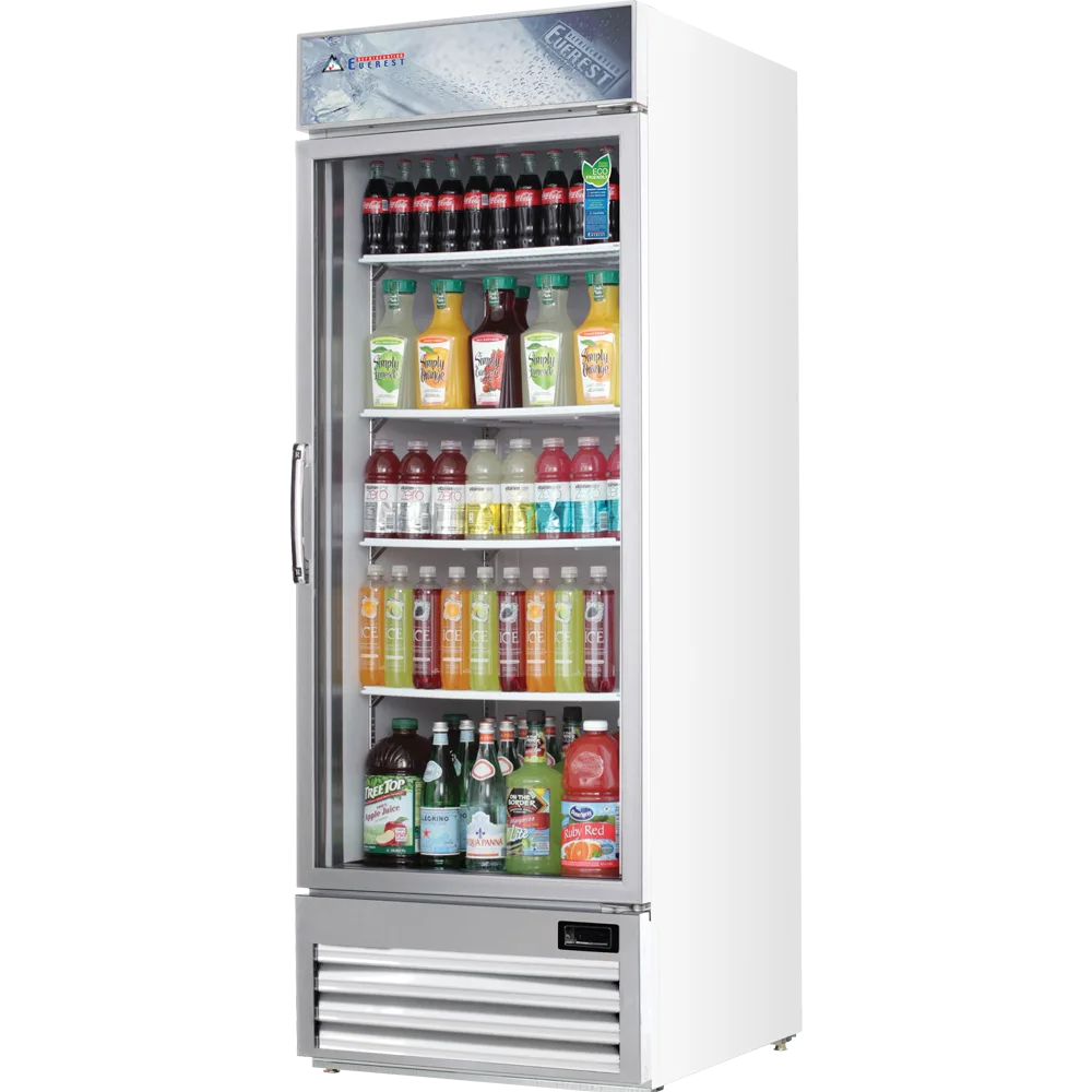 Everest Refrigeration EMGR24U 29″ One Door Merchandiser Refrigerator in White, 23 cu. ft.