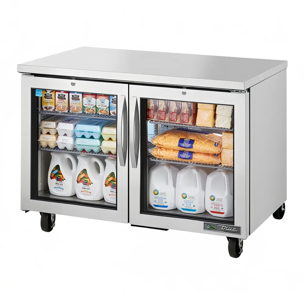 True TUC-48G-HC~FGD01 48″ W Undercounter Refrigerator w/ (2) Sections & (2) Doors, 115v