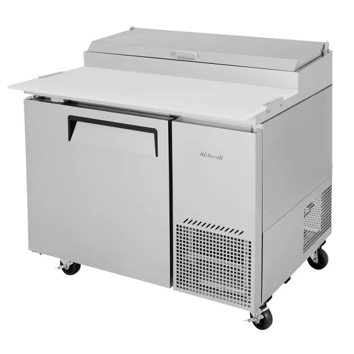 Turbo Air TPR-44SD-N 44″ 1 Door Refrigerated Pizza Prep Table, 6 Condiment Pan, 14 cu. ft. 4