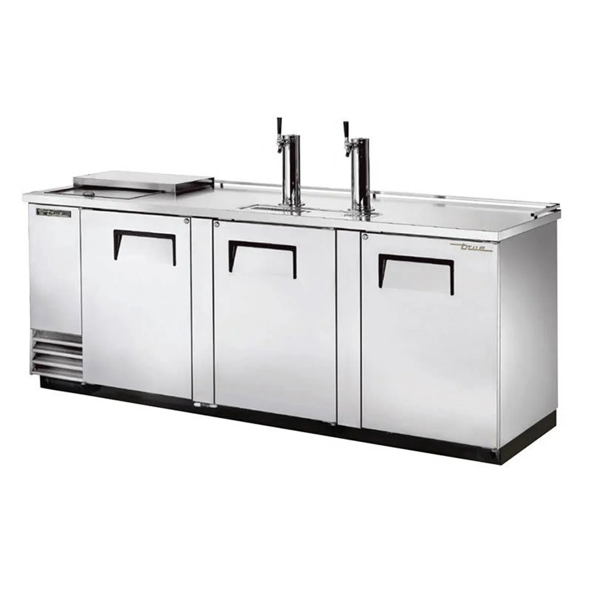 True TDD-4CT-S-HC 90″ Solid Door Direct Draw Beer Dispenser with 2 Taps & 4 Keg Capacity