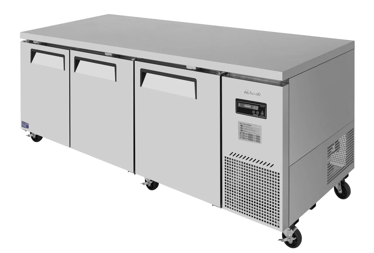 Turbo Air JUF-93D-N 93″ 3-Section Undercounter Freezer w/ 3 Doors, 30 cu. ft..