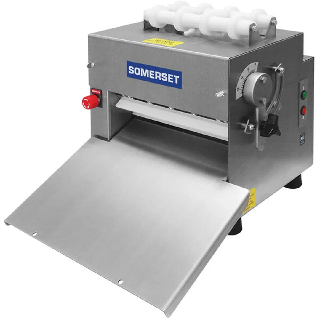 Somerset CDR-115 Countertop Single Pass Dough Sheeter, 11″ Synthetic Rollers, 1/4 Hp