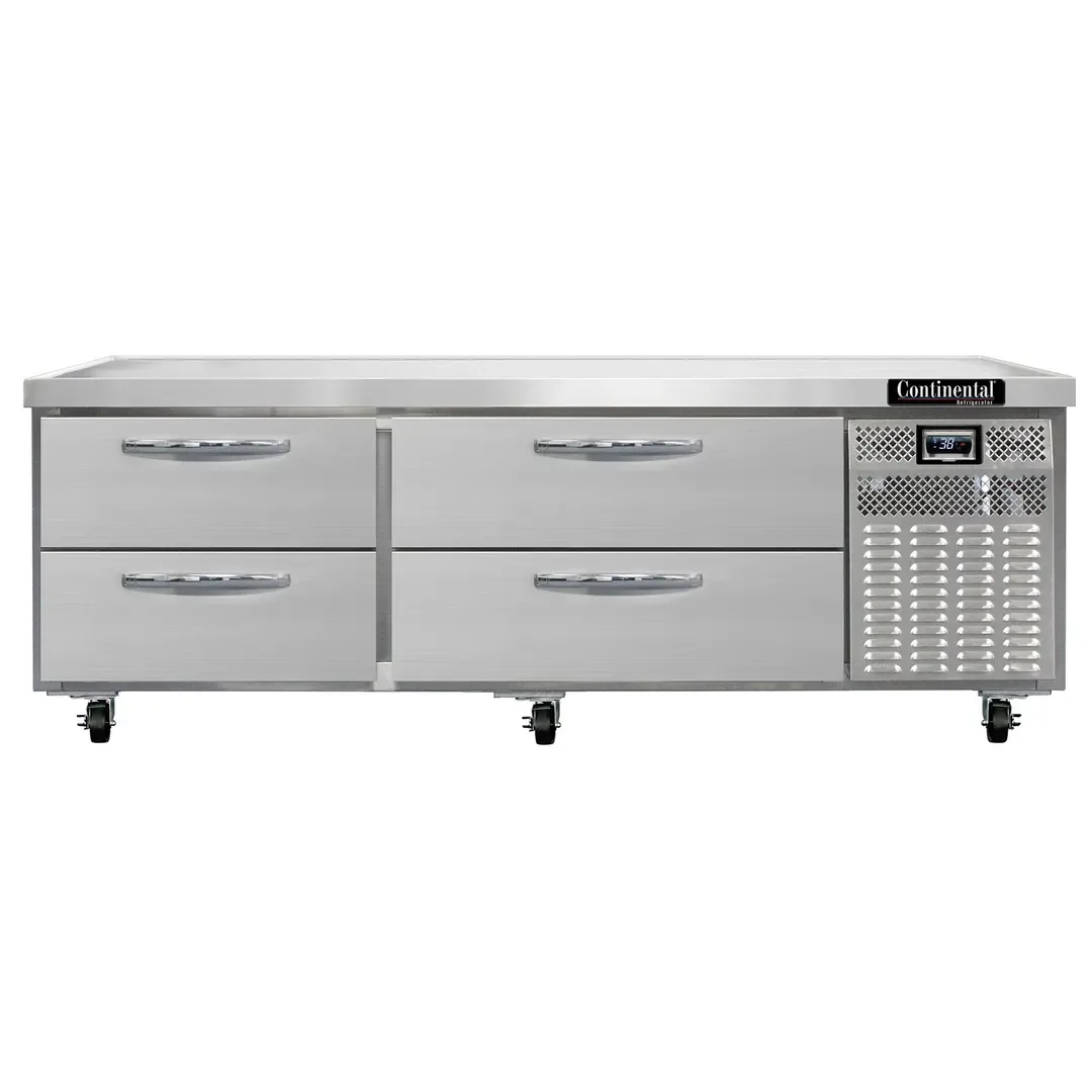 Continental Refrigerator D72GFN 72″ 4 Drawers Freezer Chef Base w/ Marine Edge, 115 V.